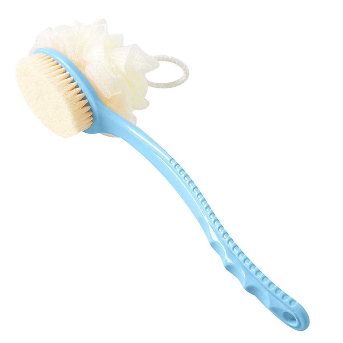 Zone 2 IN 1 loofah with handle, Bath Brush, back scrubber